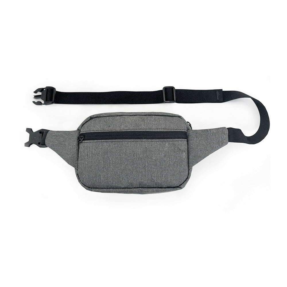 Flowfold Explorer Fanny Pack - Made in USA Large Fanny Pack, EcoPak: Recycled Heather Grey / Large