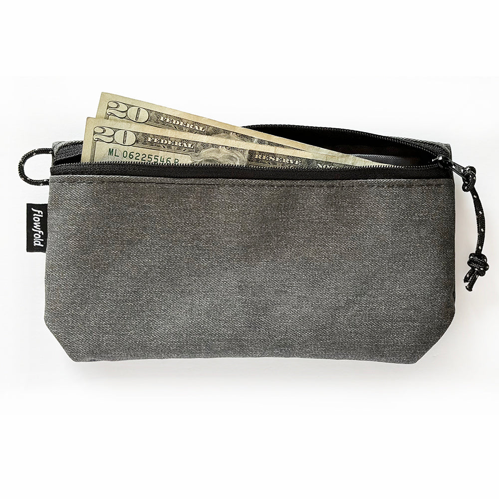 Flowfold Essentialist Zippered Mini Pouch Wallet, EcoPak: Recycled Lime