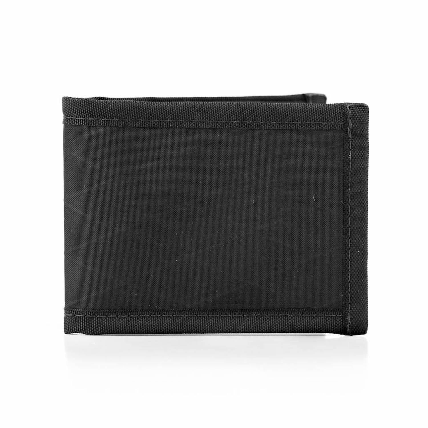 Cards Wallet in Black Cordura. Minimalist Vegan Wallet. Small bifold.