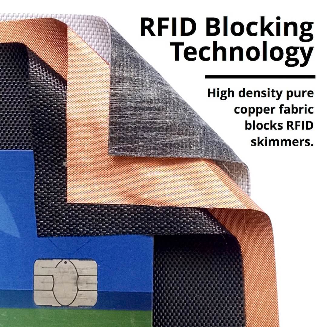 nickel copper RFID blocking fabric for bags and wallets lining to protect  your card info